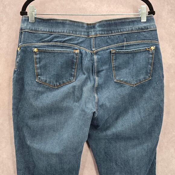 Nygard Blue Pullon Stretch Skinny Taper Denim Jeans Bottoms Pants Large 14 16 - Picture 5 of 7